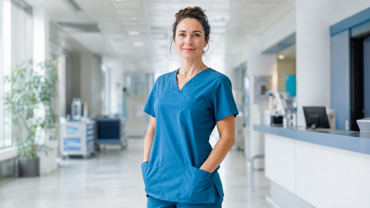 Pflegefachkraft bei der Betreuung eines Patienten